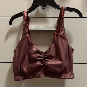 Maaji activewear Bralette reversible—copper and burgundy